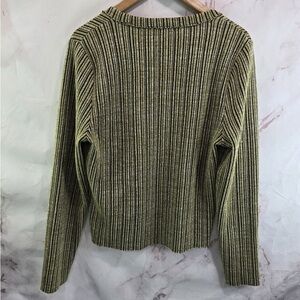 Striped Long Sleeve Top - Green